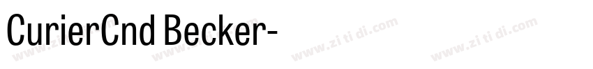 CurierCnd Becker字体转换